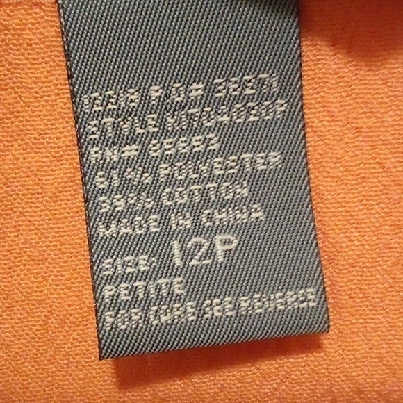 Koret Petite Orange Short Sleeve Lace 2pc Set (Top & Skirt) - Size 12P - Picture 8 of 14